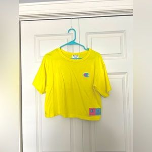 Yellow Retro Champion Tee PacSun